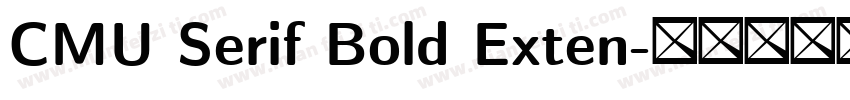 CMU Serif Bold Exten字体转换